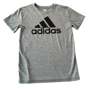 Adidas Kids Gray Performance T-Shirt - Youth Large (14/16)